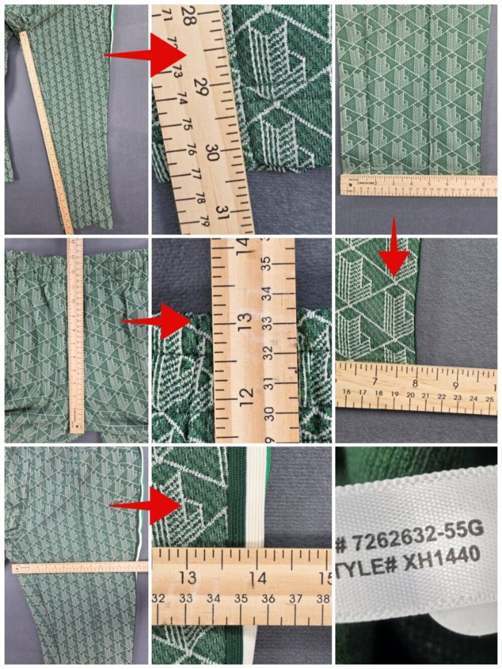 Lacoste Paris Monogram Sweatpants Men's 3XL Green Jacquard NWT - Picture 5 of 8